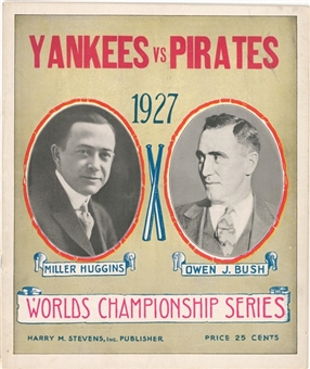 1927 World Series Program - Pirates vs. Yankees - Yankee Stadium 